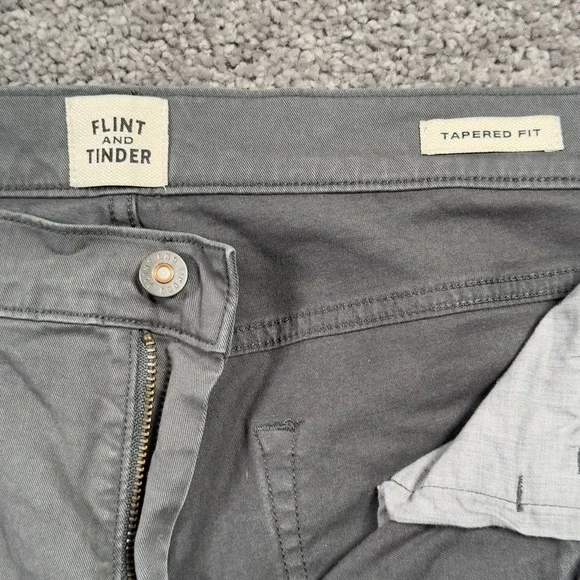 Flint and Tinder Pants Mens 36x34 Gray Tapered Fit Stretch Chino Casual Outdoor - Picture 3 of 11